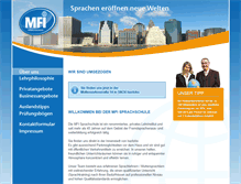 Tablet Screenshot of mfi-sprachschule.de